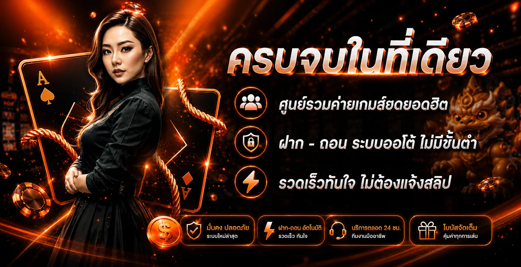 แบนเนอร์ภาพรวมบริการ fast356 โทนส้มดำ